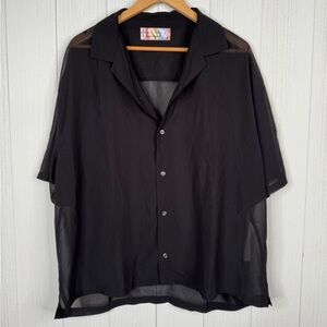 Abercrombie & Fitch x The Trevor Project Black Sheer Short Sleeve Shirt